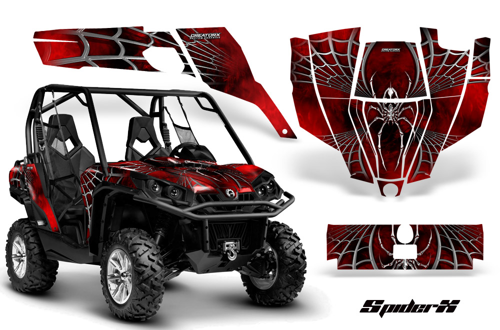 Can-Am Commander Graphics Kit SpiderX Red